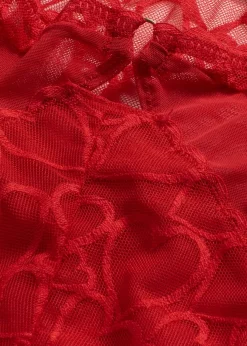 Braga de talle alto con encaje de corazones