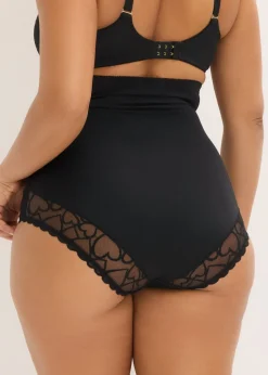 Braguita con fuerte efecto moldeador y encaje de corazones