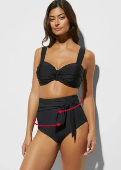 Braguita de bikini highwaist con gran efecto moldeador y cordón