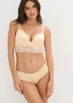 Braguita hipster + tanga con encaje suave (2 piezas)