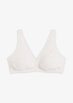 Bralette acolchado sin aros de canalé con algodón orgánico
