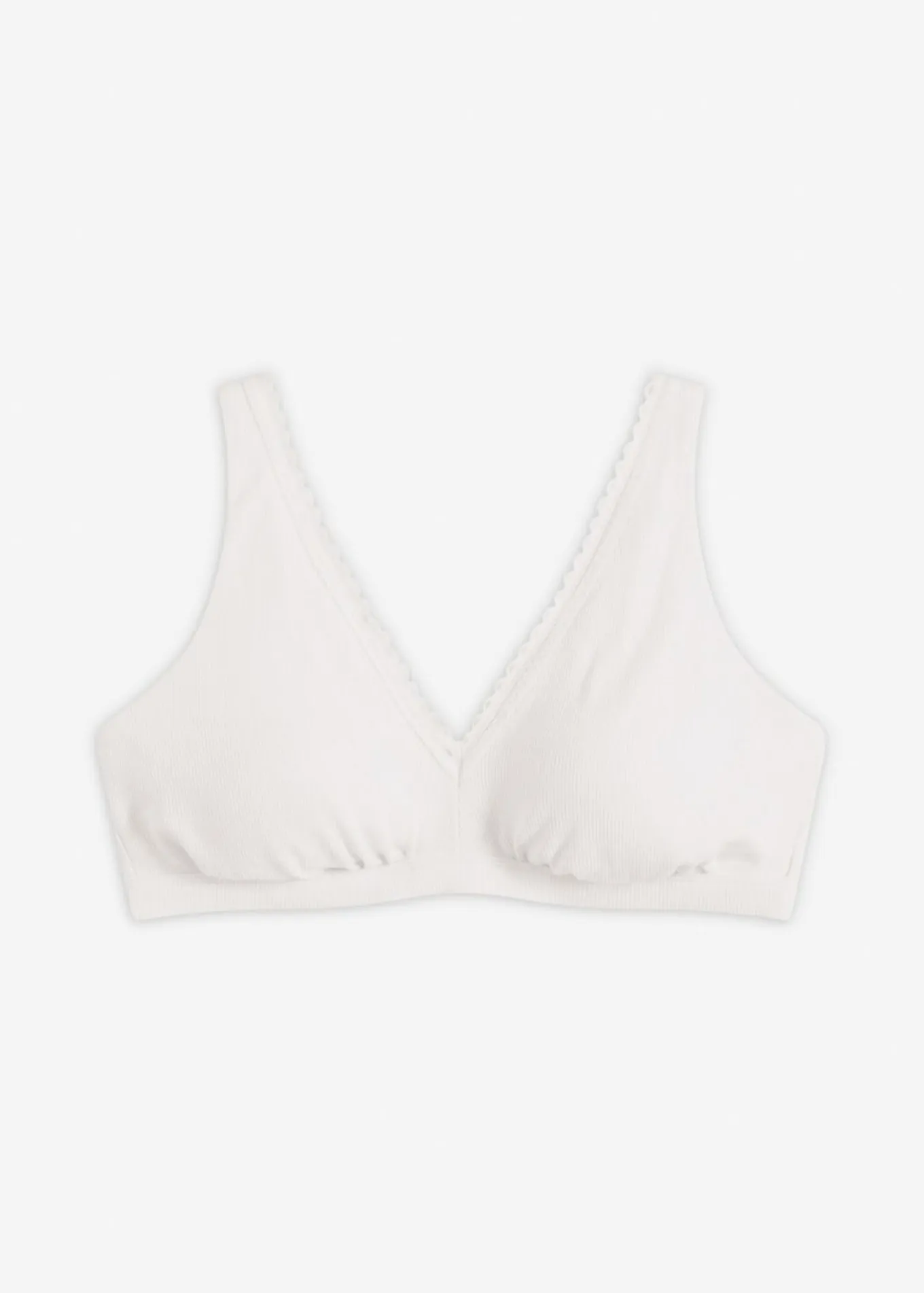 Bralette acolchado sin aros de canalé con algodón orgánico
