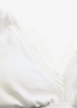 Bralette acolchado sin aros de canalé con algodón orgánico