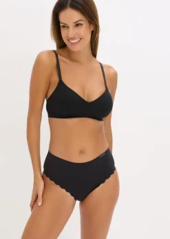 Bralette acolchado sin aros de algodón orgánico de canalé