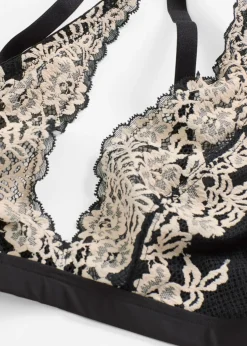 Bralette de encaje bicolor