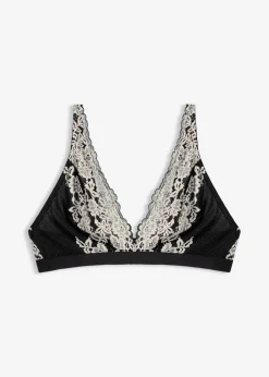 Bralette de encaje bicolor