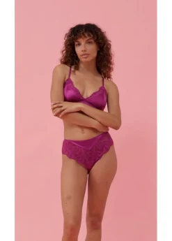 Bralette de material brillante
