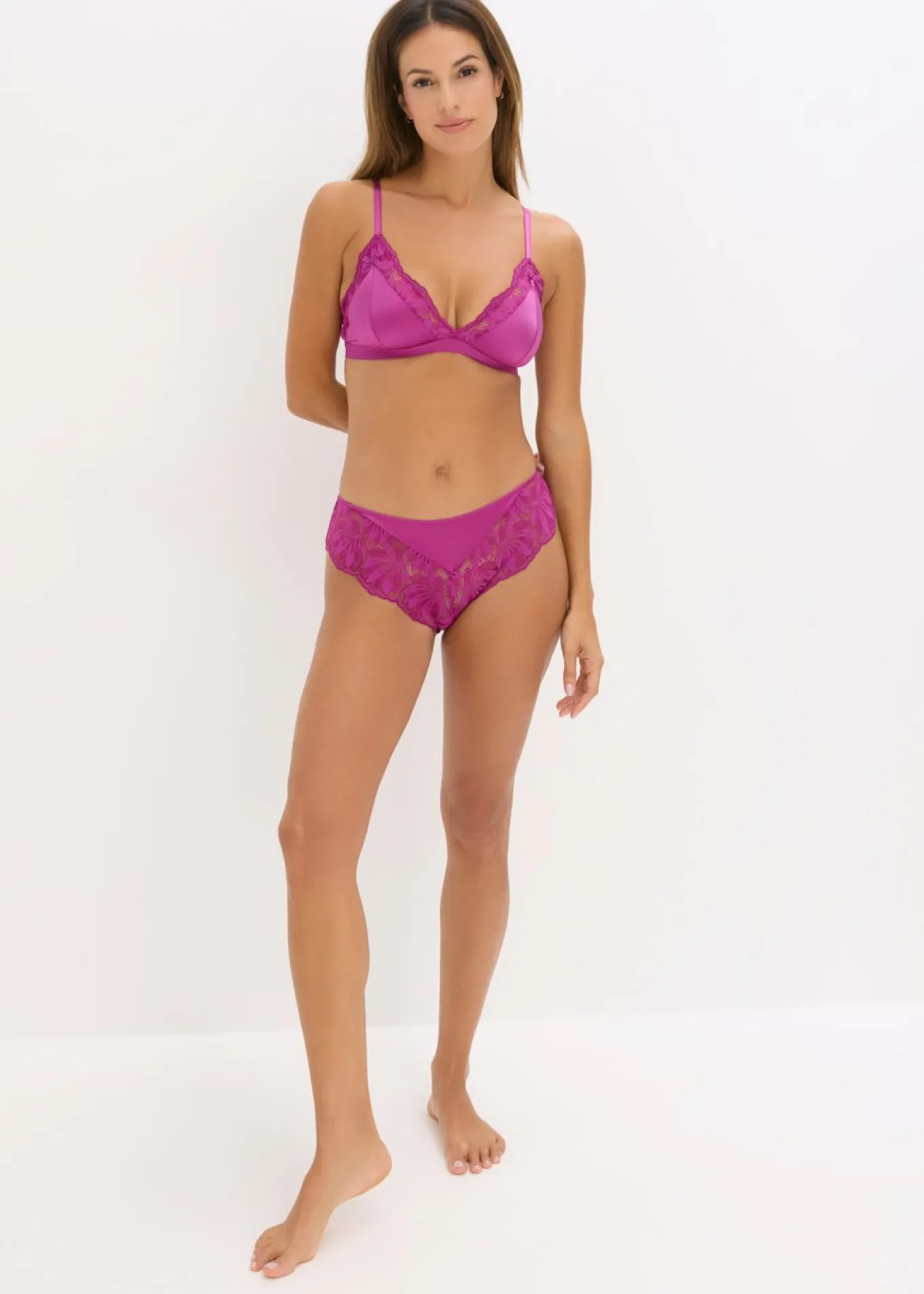 Bralette de material brillante