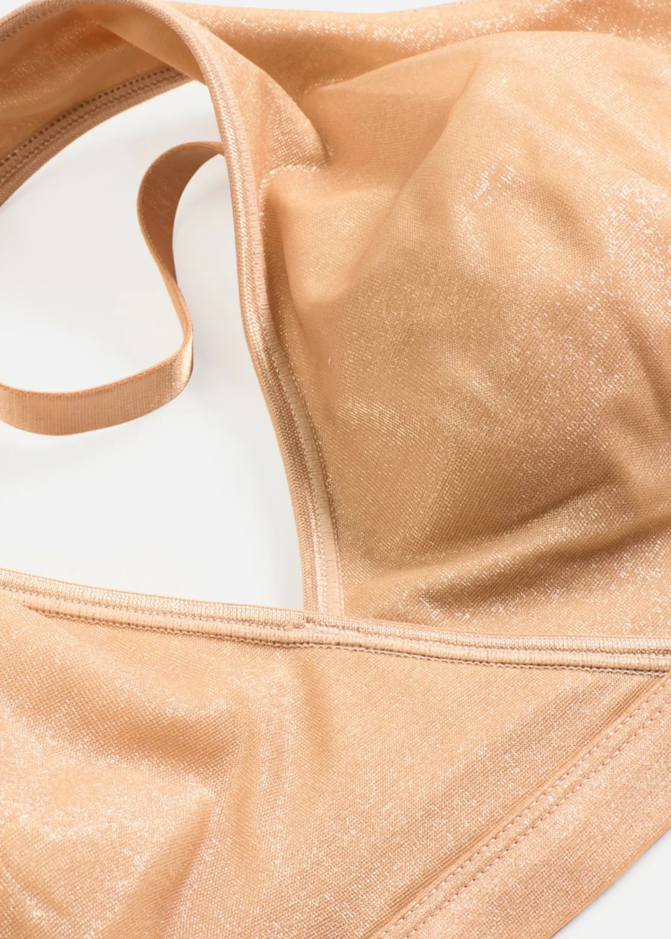 Bralette de material brillante