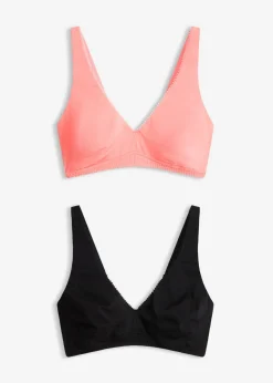 Bralette sin aros con algodón (2 unidades)