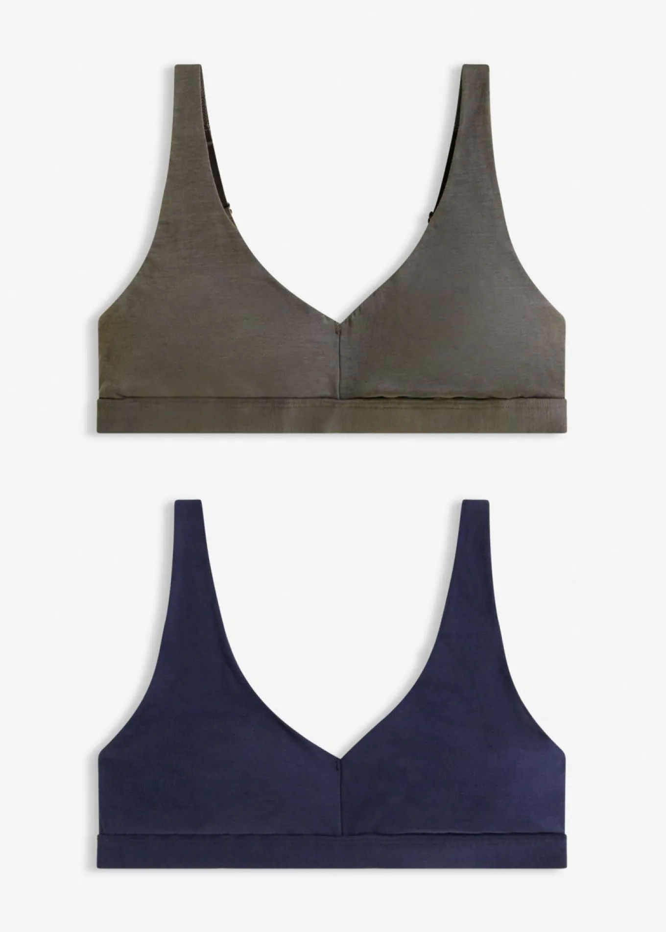 Bralette sin aros con algodón orgánico (2 unidades)