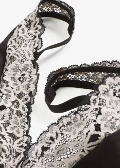 Bralette sin aros con algodón orgánico y encaje