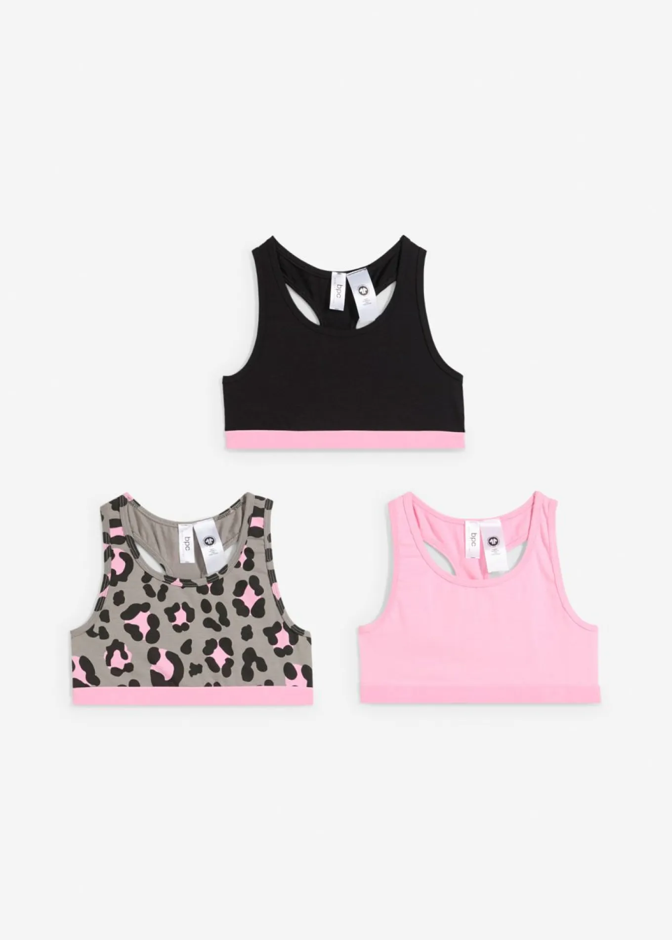 Bustier con algodón orgánico suave (3 unidades)