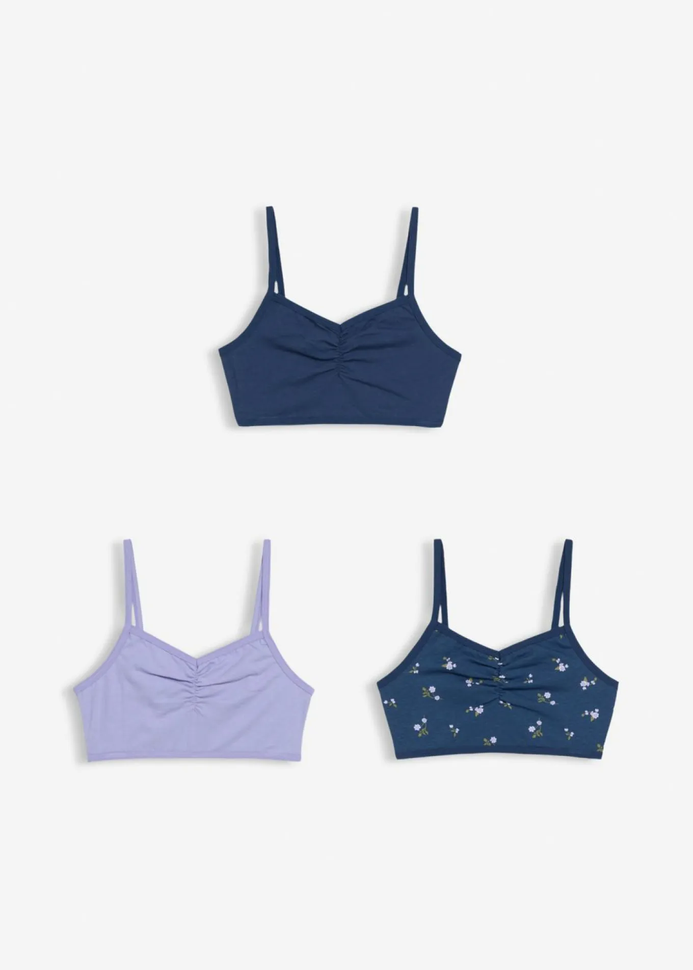 Bustier con algodón orgánico suave (3 unidades)