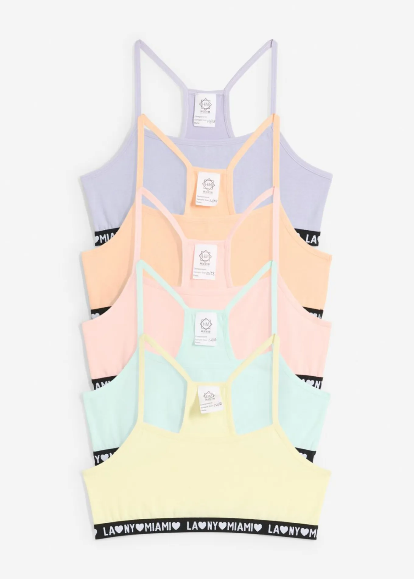 Bustier con algodón orgánico suave (5 unidades)