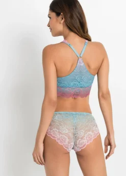 Bustier con encaje delicado con degradado cromático