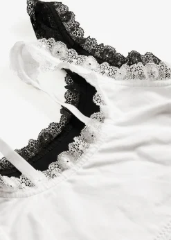 Bustier de algodón orgánico y encaje (2 unidades)