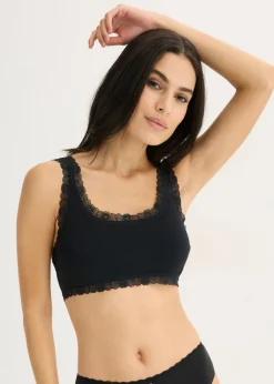 Bustier de algodón orgánico y encaje (2 unidades)