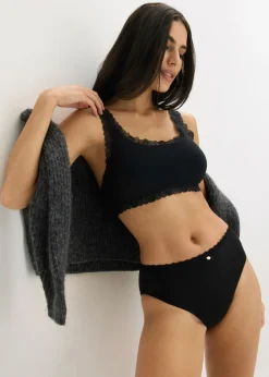 Bustier de algodón orgánico y encaje (2 unidades)