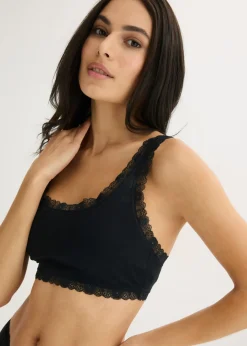 Bustier de algodón orgánico y encaje (2 unidades)