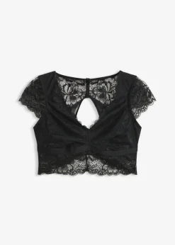 Bustier sin aros con encaje de flores
