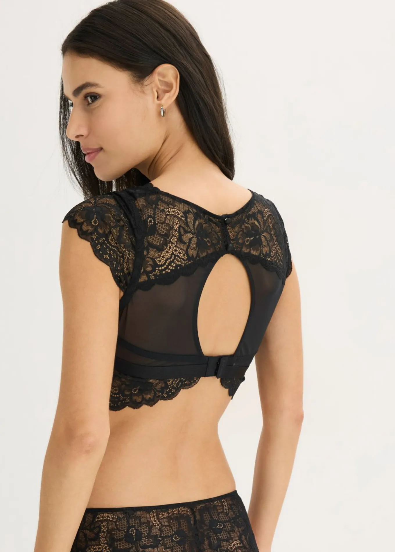 Bustier sin aros con encaje de flores