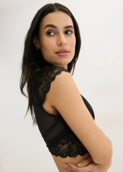 Bustier sin aros con encaje de flores