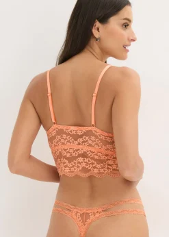Bustier sin aros con encaje de flores
