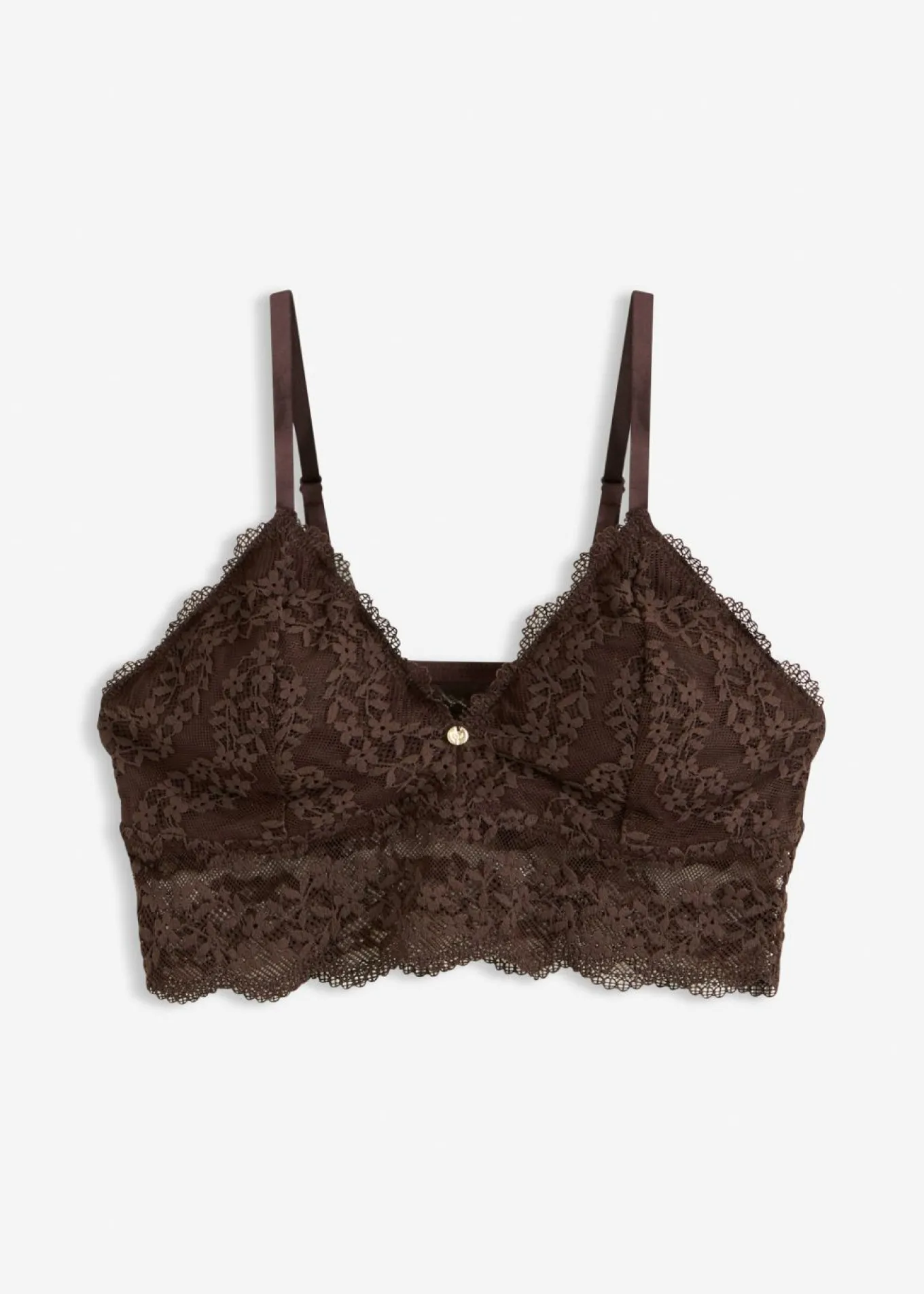 Bustier sin aros con encaje de flores