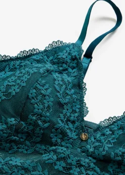 Bustier sin aros con encaje de flores