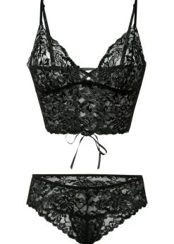 Bustier y tanga con abertura (2 piezas)