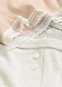 Bóxers acanalados con encaje para mujeres (4 unidades)