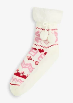Calcetines con forro de peluche y suela cosida
