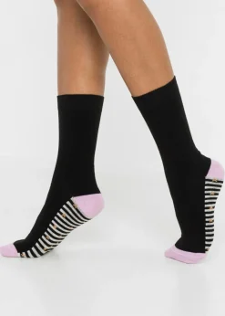 Calcetines con puños sin presión (5 pares) de algodón orgánico