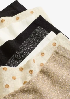Calcetines cortos con lúrex y algodón orgánico (8 pares)
