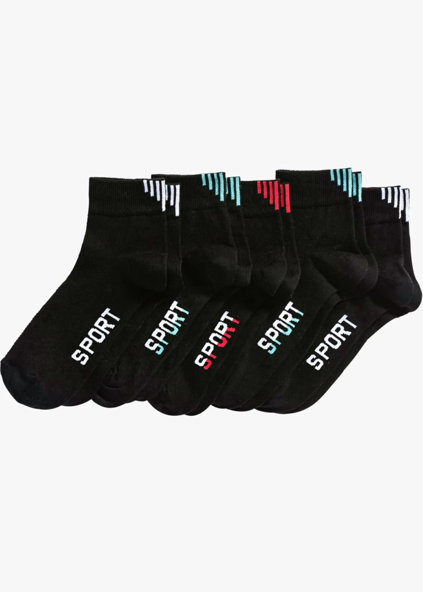 Calcetines deportivos con algodón orgánico (5 pares)