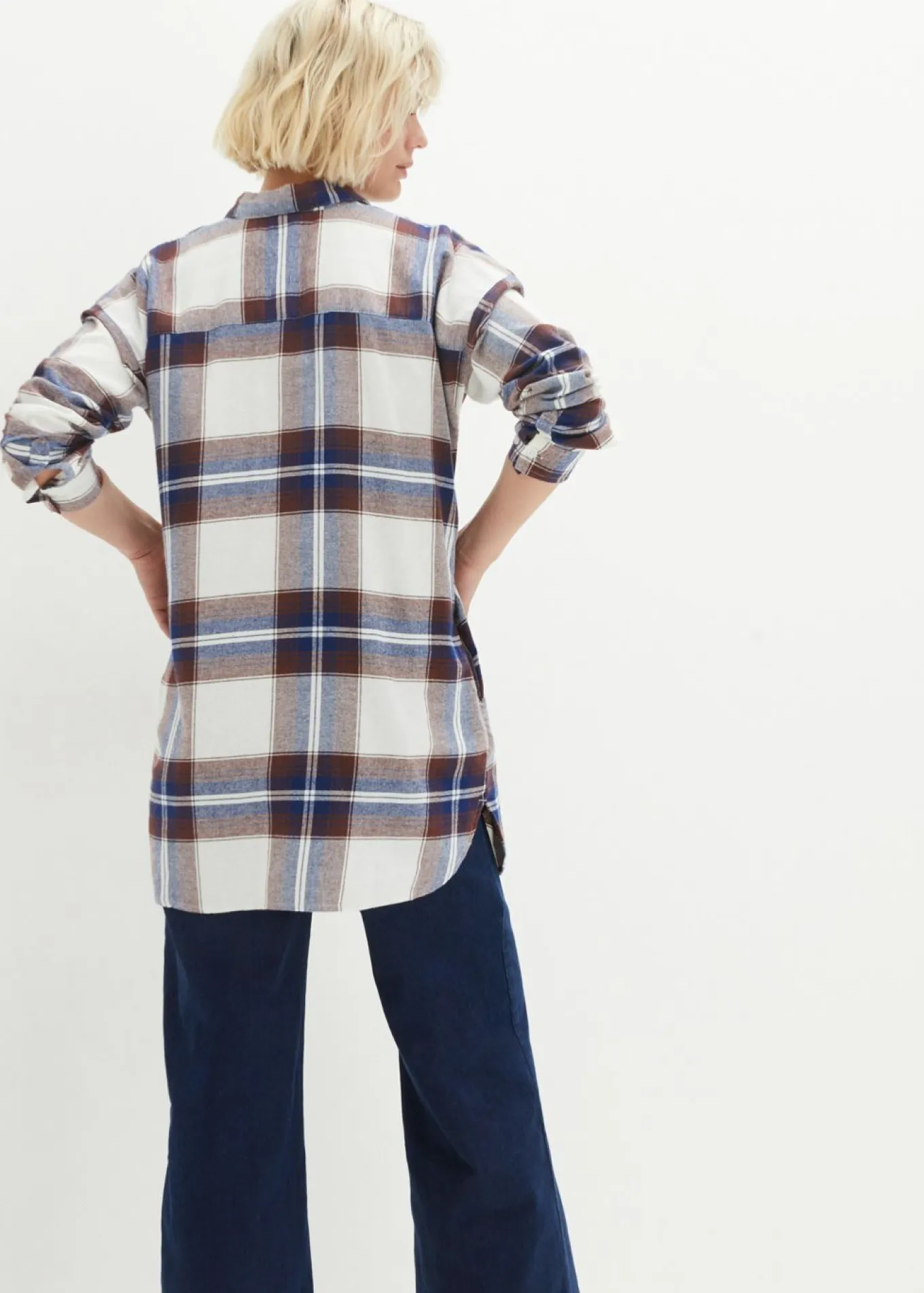 Camisa de franela de algodón puro