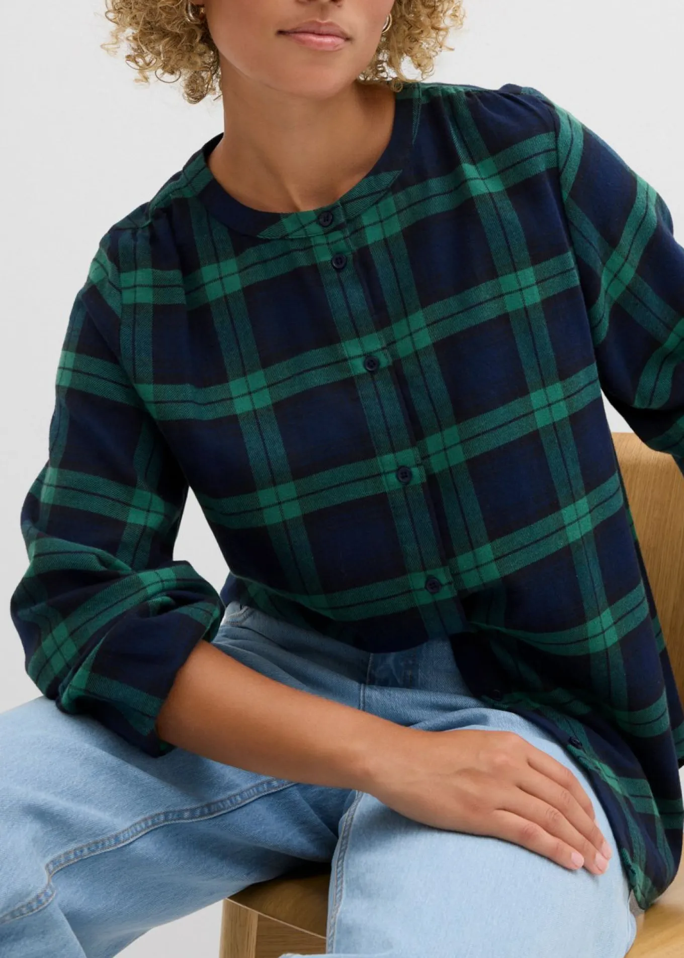 Camisa de franela de algodón puro