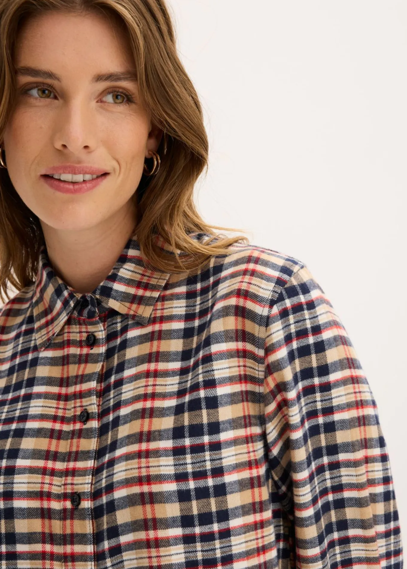 Camisa de franela de algodón puro