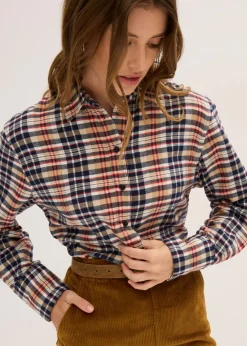 Camisa de franela de algodón puro