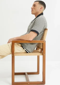 Camisa de manga corta con lino