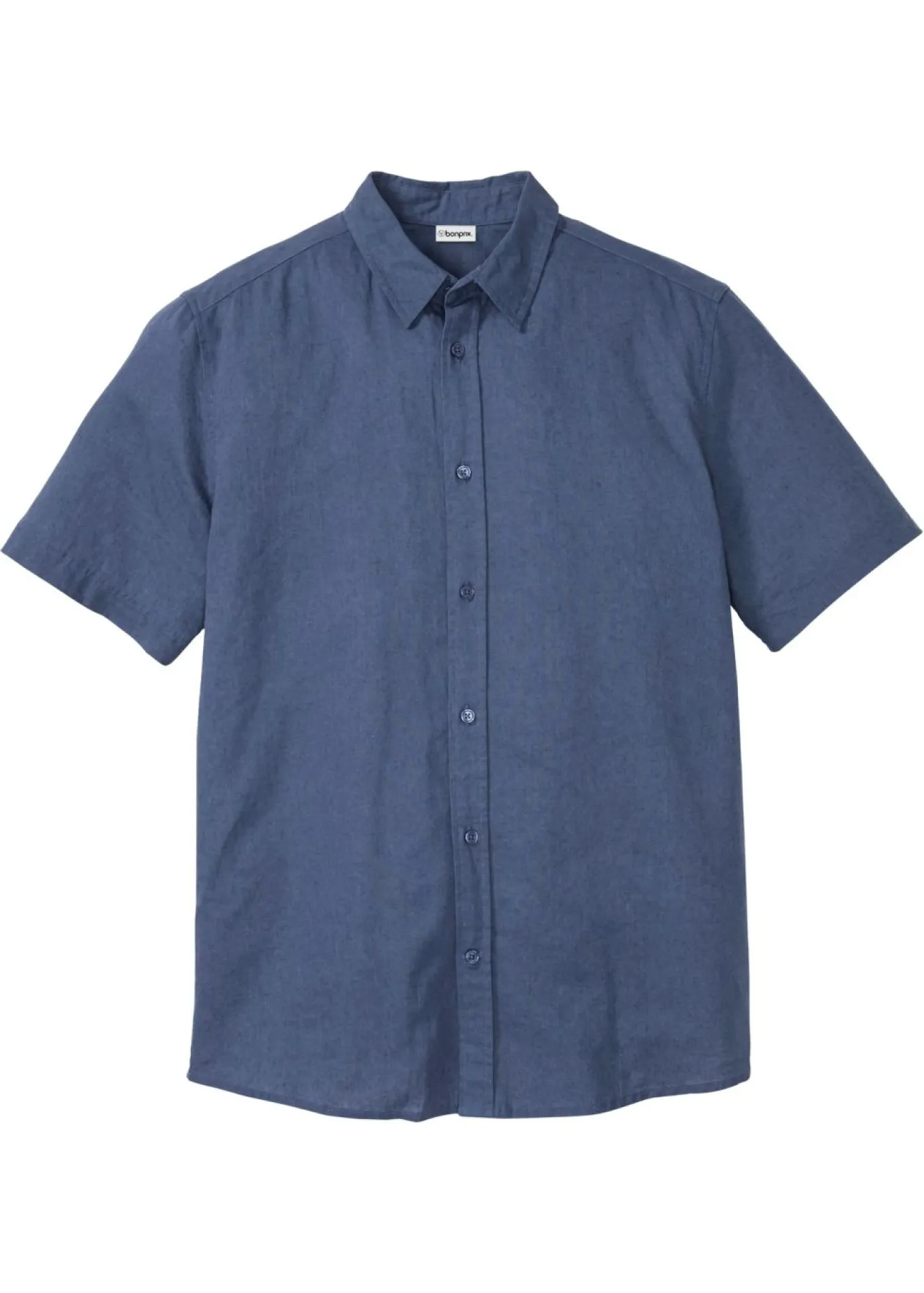 Camisa de manga corta de mezcla de lino vaporosa