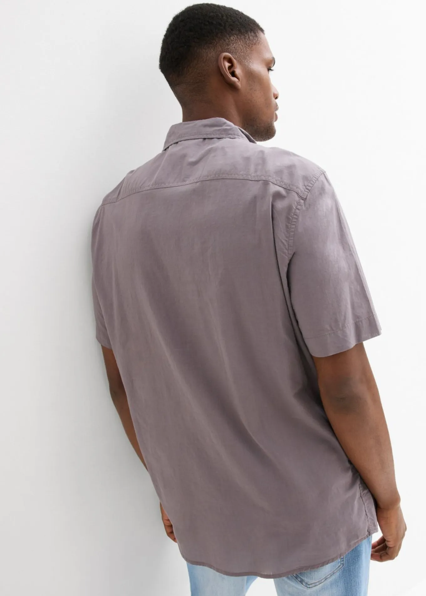 Camisa de manga corta de algodón puro