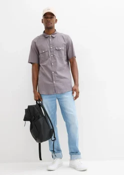 Camisa de manga corta de algodón puro
