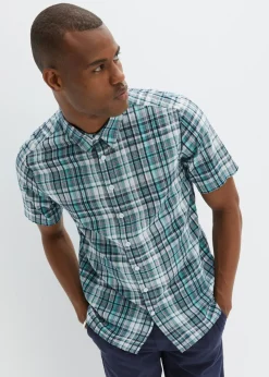 Camisa de manga corta de algodón puro milrayas