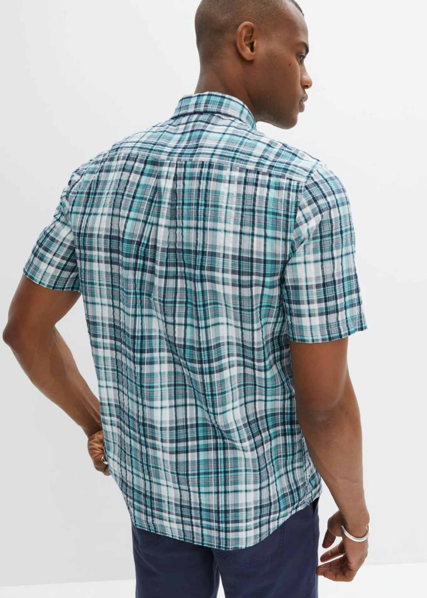 Camisa de manga corta de algodón puro milrayas