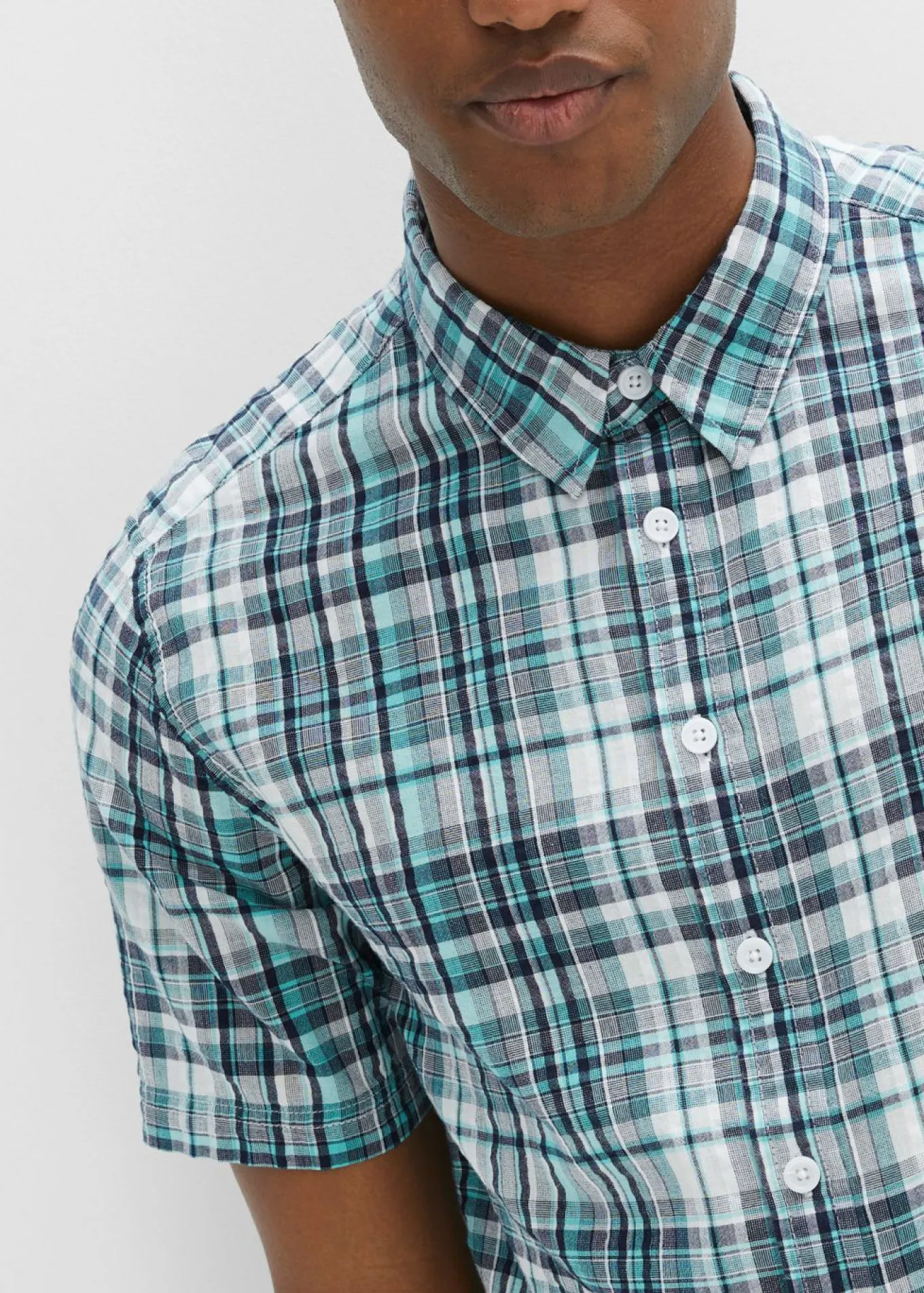 Camisa de manga corta de algodón puro milrayas