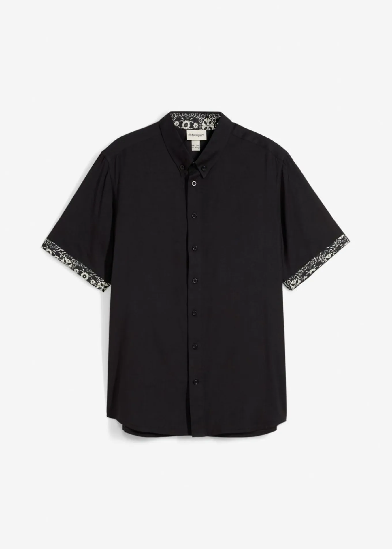 Camisa de manga corta de viscosa con corte slim