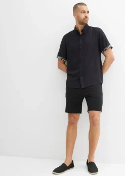 Camisa de manga corta de viscosa con corte slim
