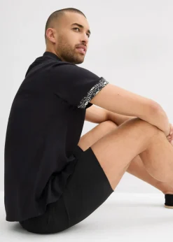 Camisa de manga corta de viscosa con corte slim